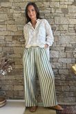Mallow Stripe Wide Leg Pant Olive /40